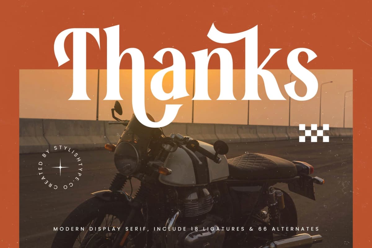 Rodagile - Modern Display Serif font preview 20