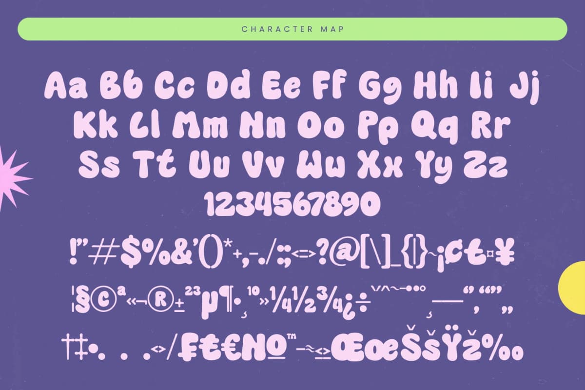 Funky Glitz - Retro Bubble Display font preview 18