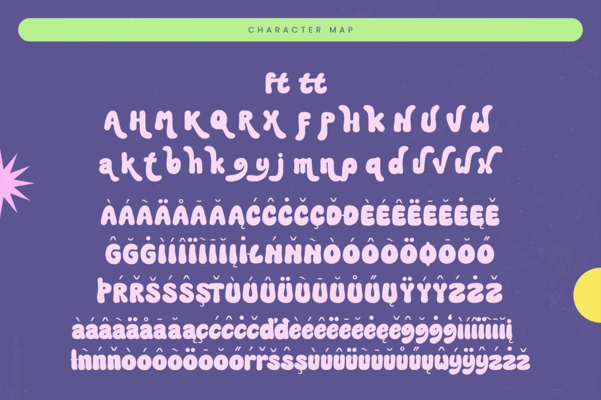 Funky Glitz - Retro Bubble Display font preview 19