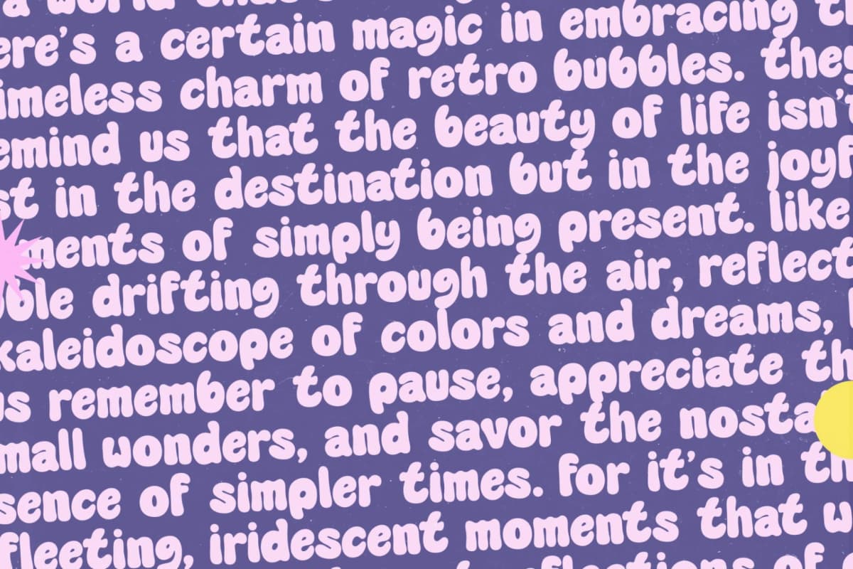 Funky Glitz - Retro Bubble Display font preview 13