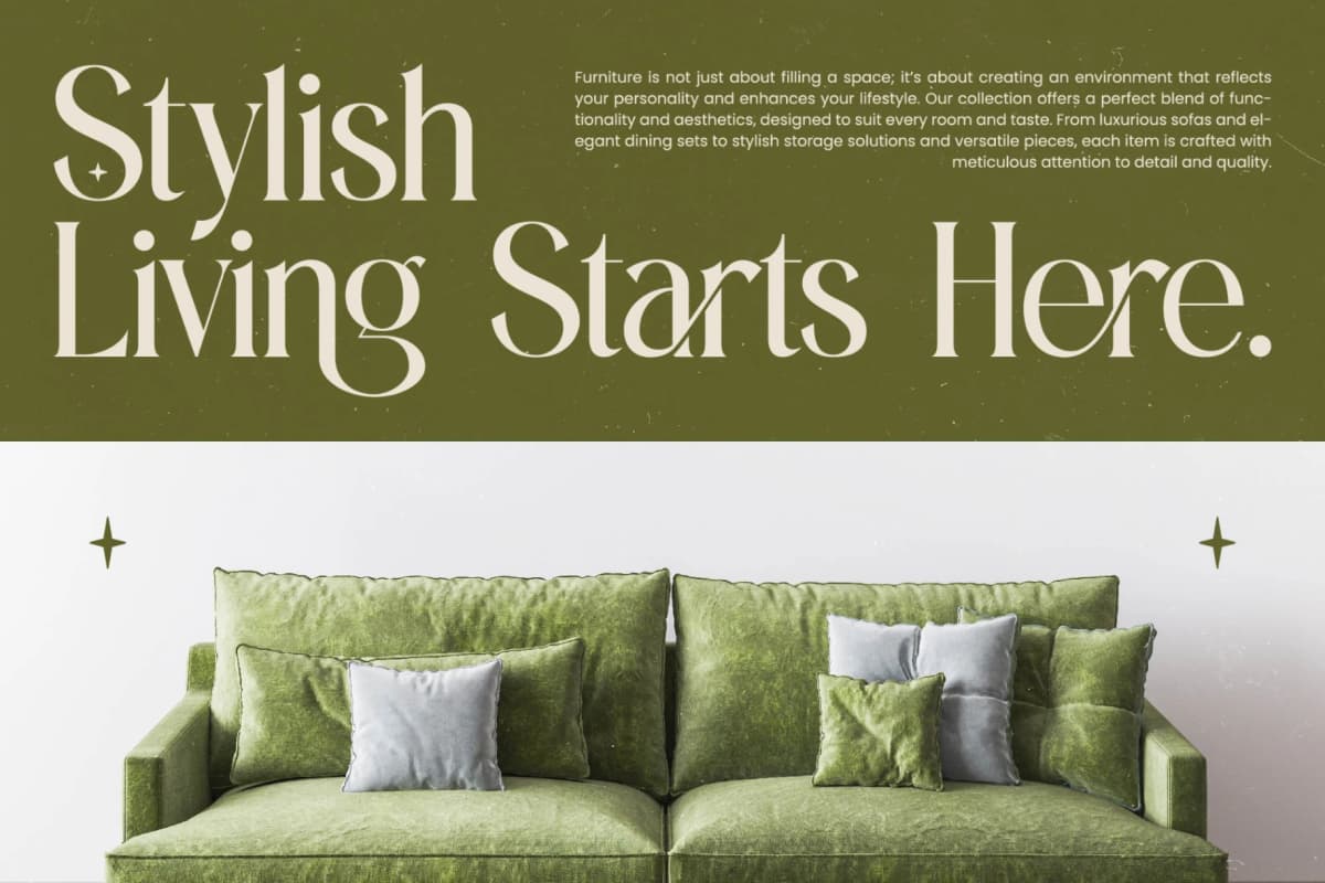 Eternalo - Bold Tall Serif Display font preview 2