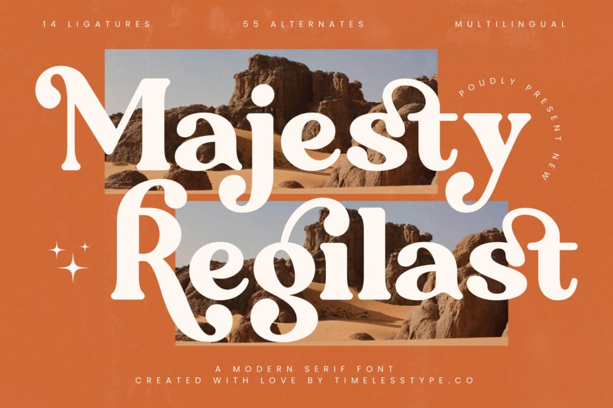 Majesty Regilast - Modern Serif Font font preview 1