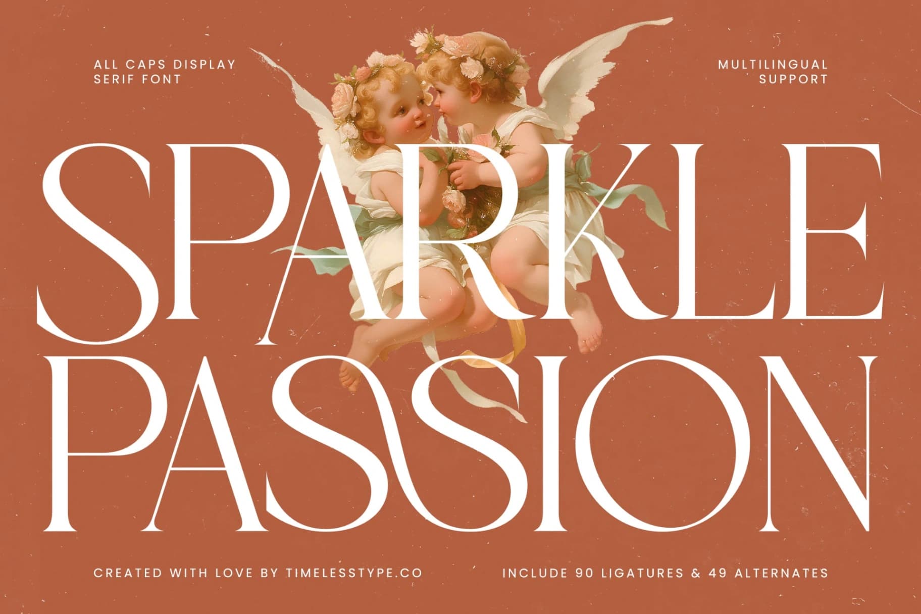 Preview 1 for Sparkle Passion - All Caps Display Serif Font