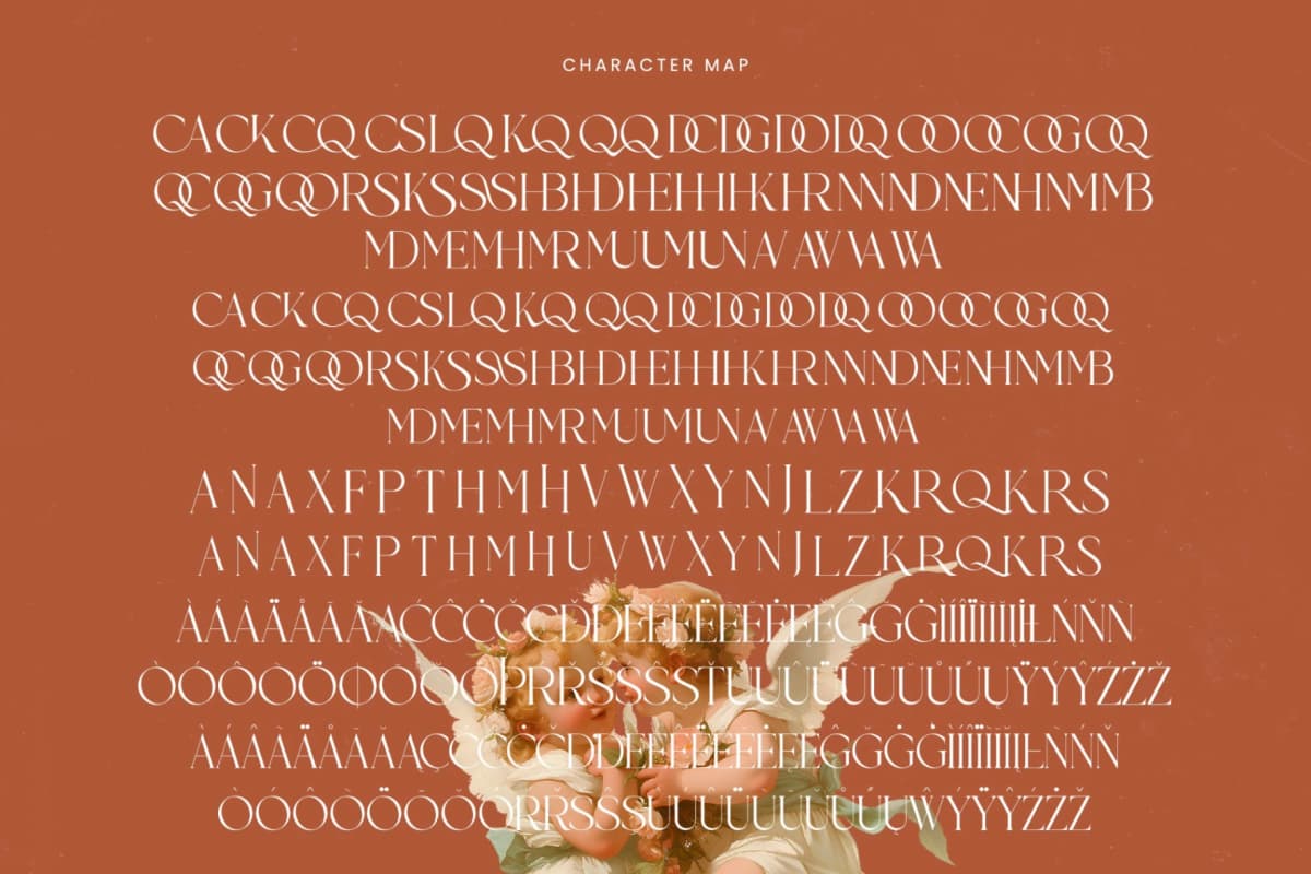 Sparkle Passion - All Caps Display Serif Font font preview 19