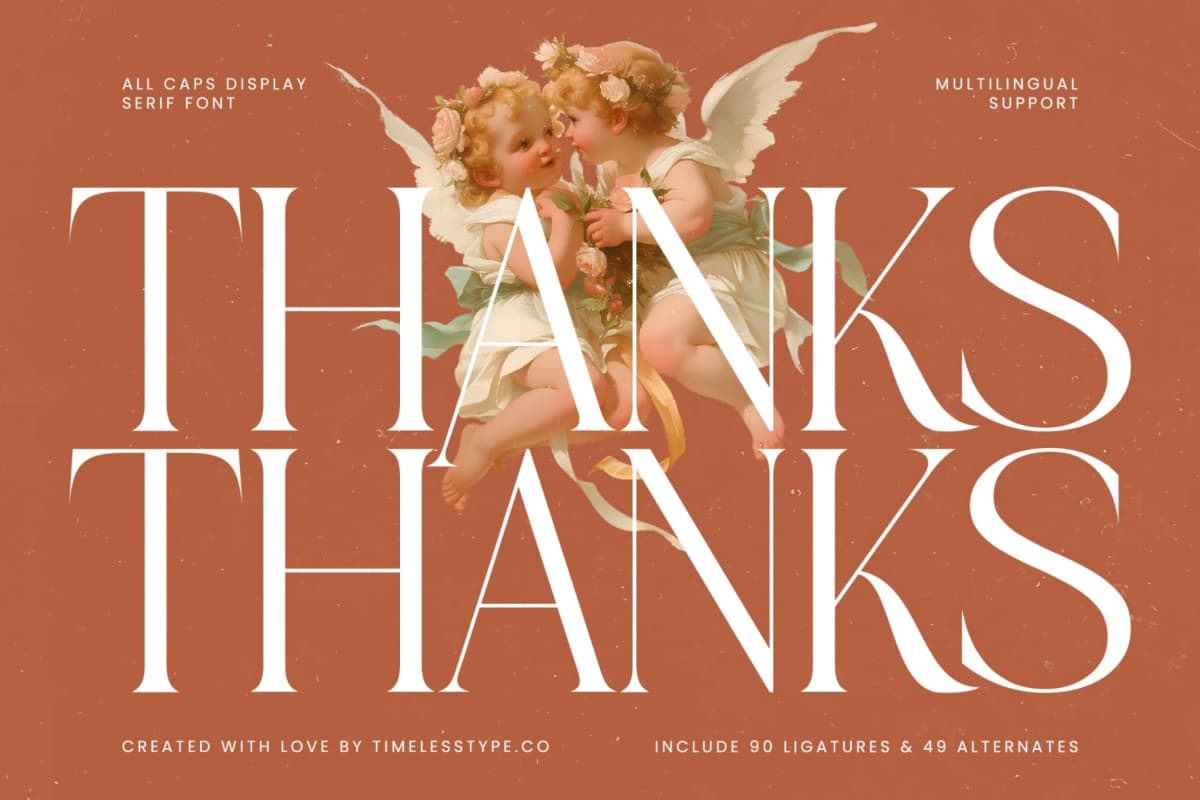 Sparkle Passion - All Caps Display Serif Font font preview 20