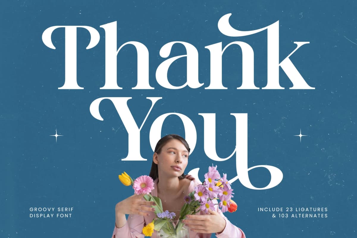 Halucka Bailey - Groovy Serif Display Font font preview 20