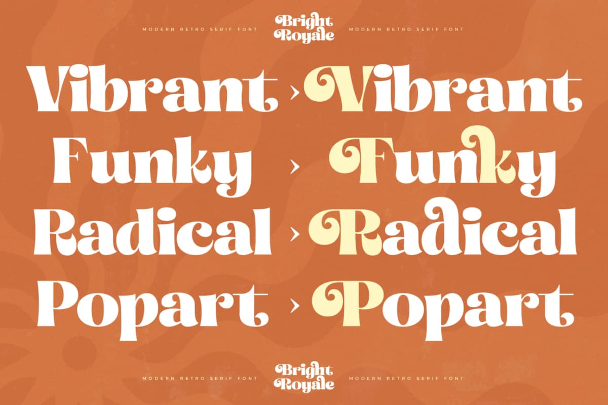 Bright Royale - Modern Retro Serif Font font preview 11