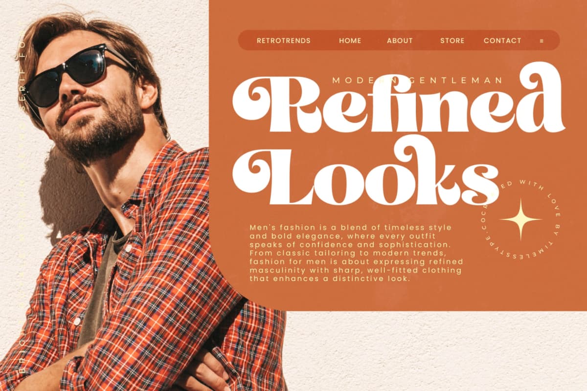 Bright Royale - Modern Retro Serif Font font preview 16