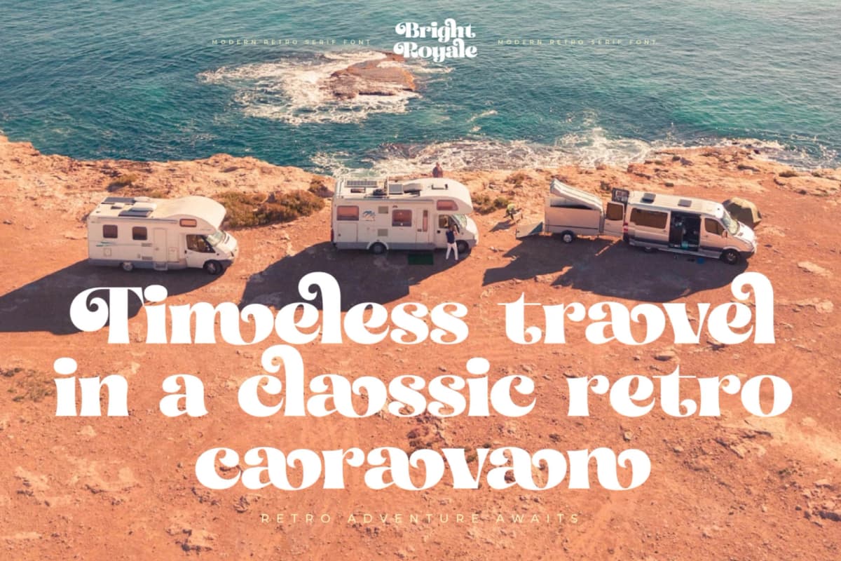 Bright Royale - Modern Retro Serif Font font preview 4