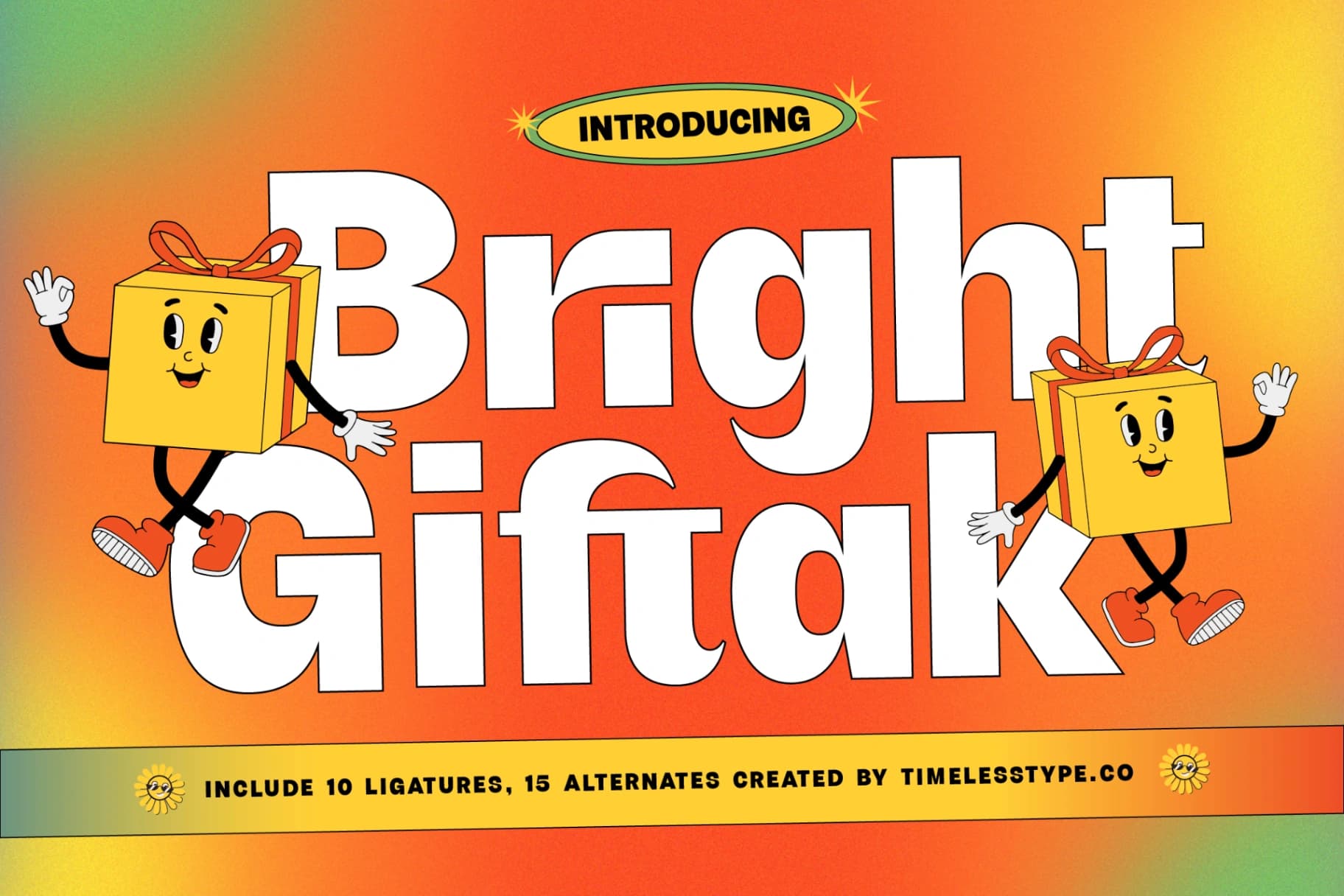 Preview 1 for Bright Giftak - Sans Serif Display Font