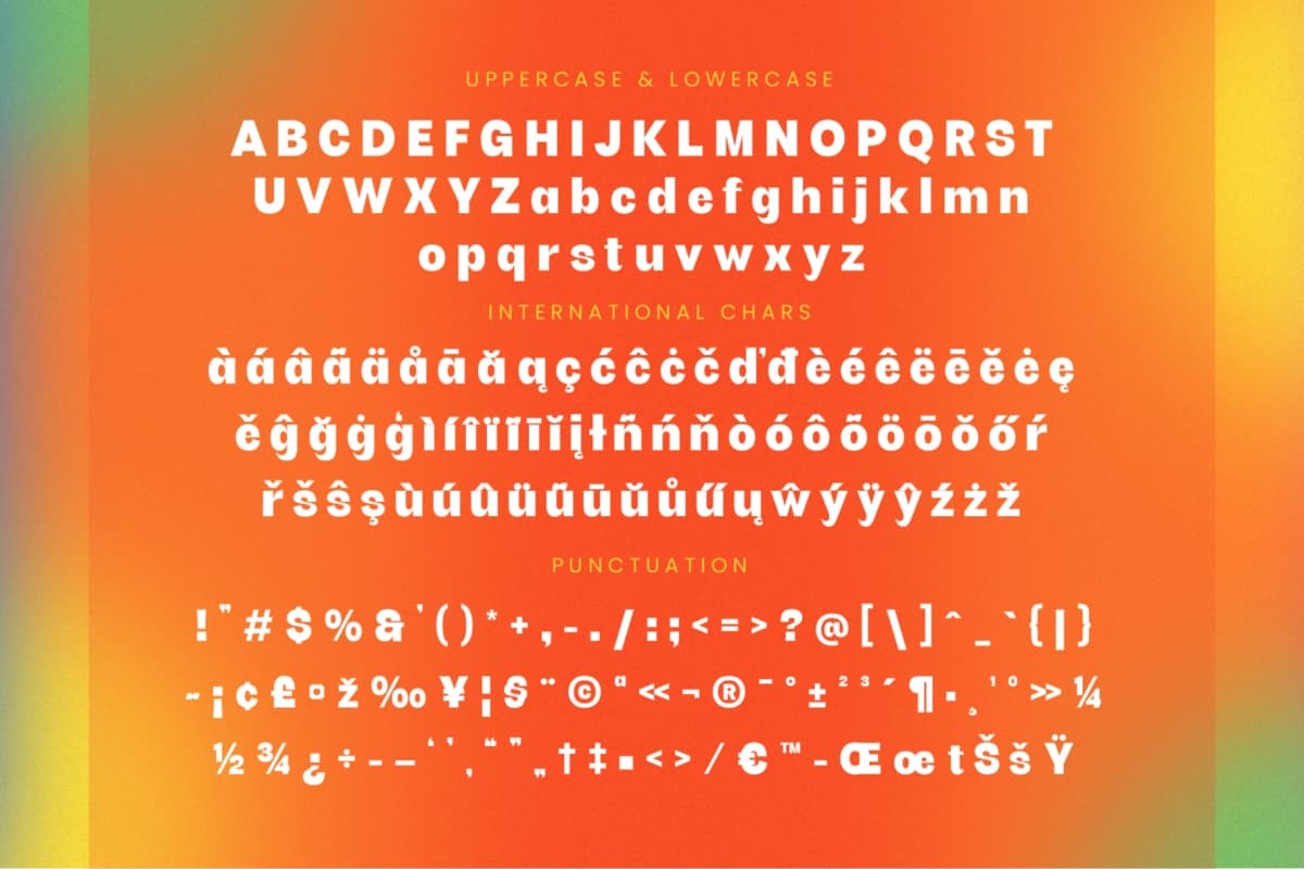 Bright Giftak - Sans Serif Display Font font preview 19