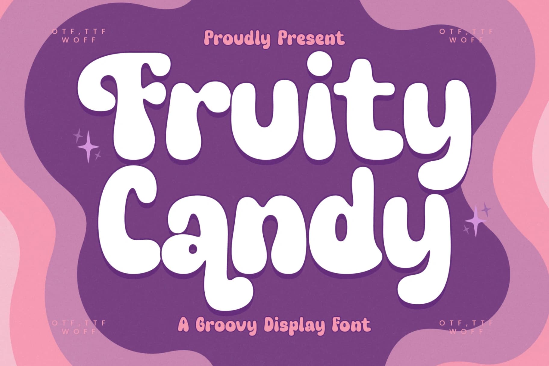 Preview 1 for Fruity Candy - Groovy Display Font