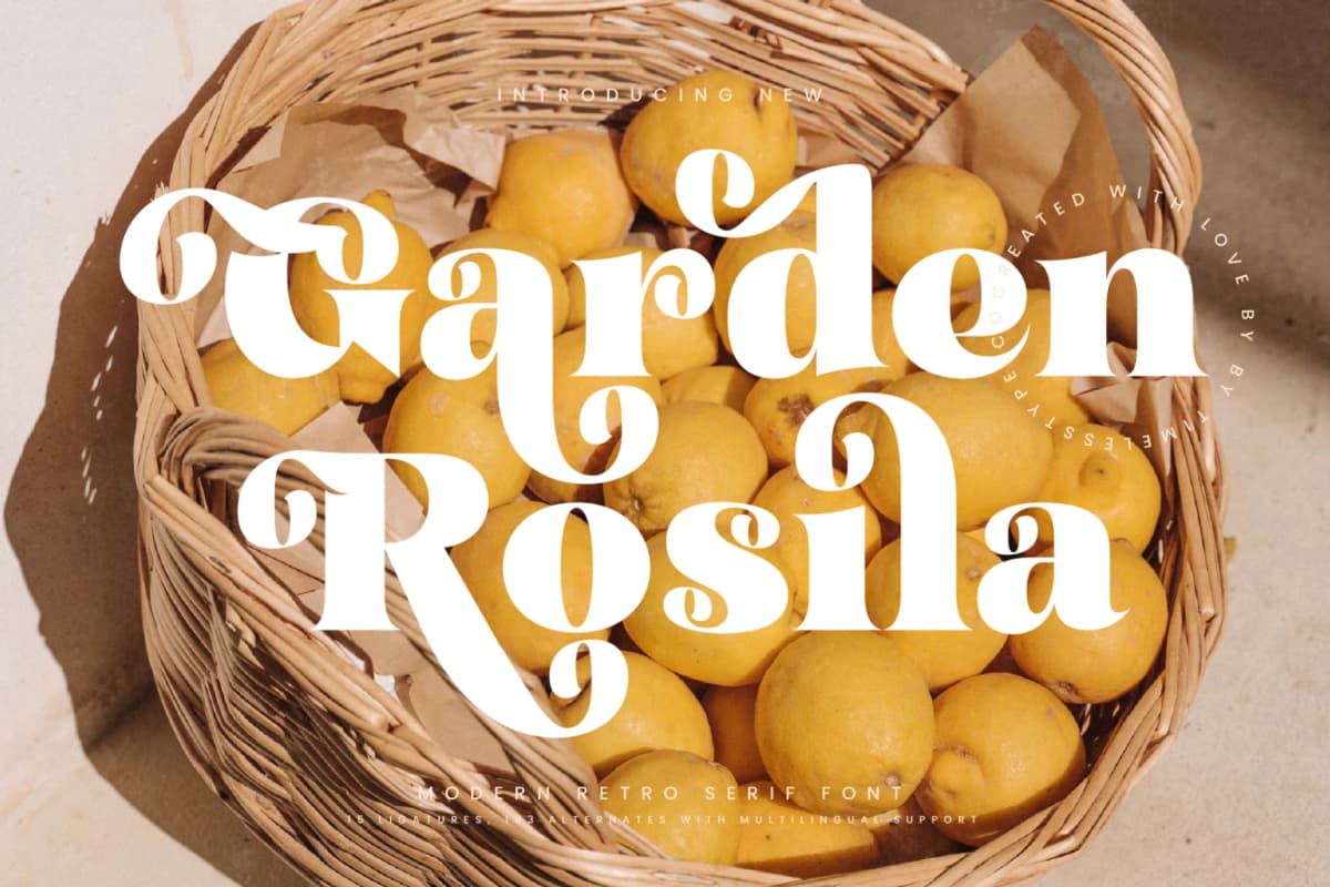 Garden Rosila - Modern Retro Serif Font font preview 1