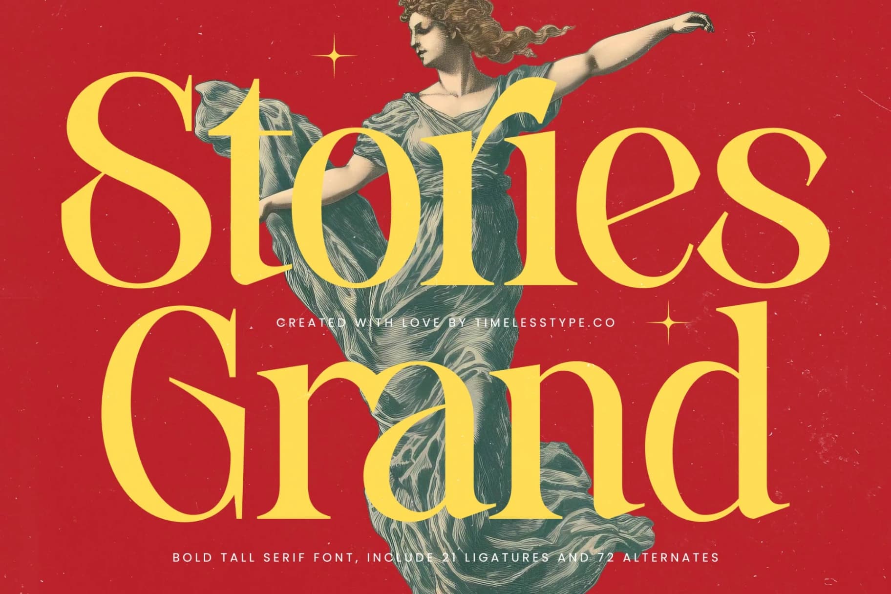 Preview 1 for Stories Grand - Bold Tall Serif Font