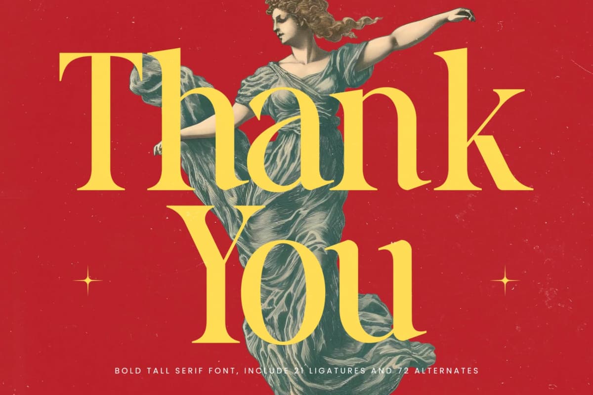 Stories Grand - Bold Tall Serif Font font preview 20