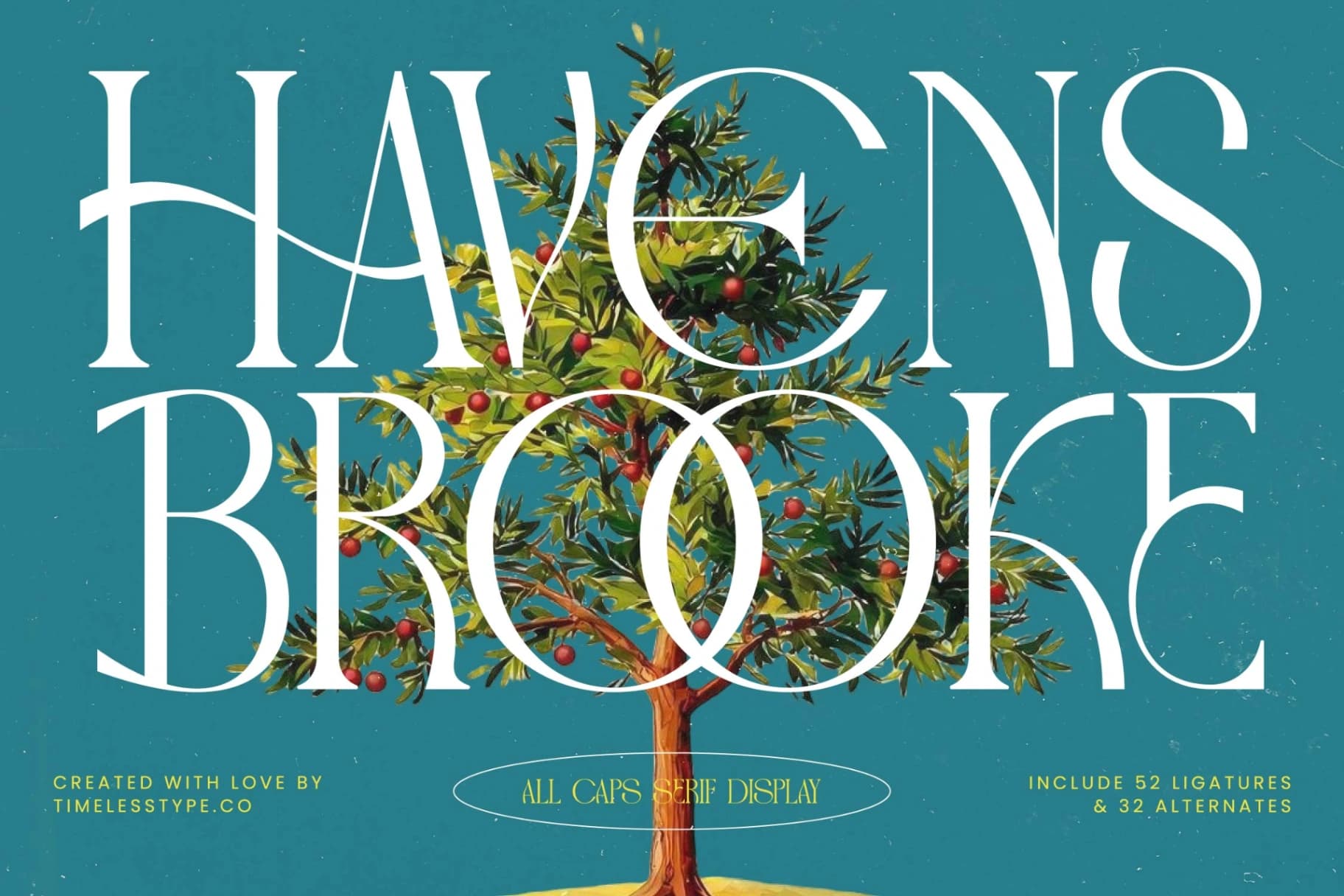 Preview 1 for Havens Brooke - All Caps Serif Display
