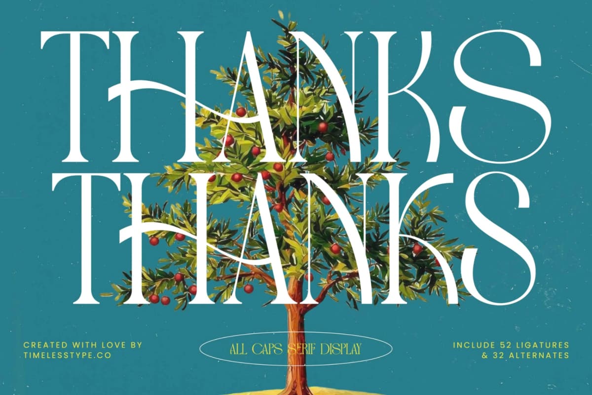 Havens Brooke - All Caps Serif Display font preview 20