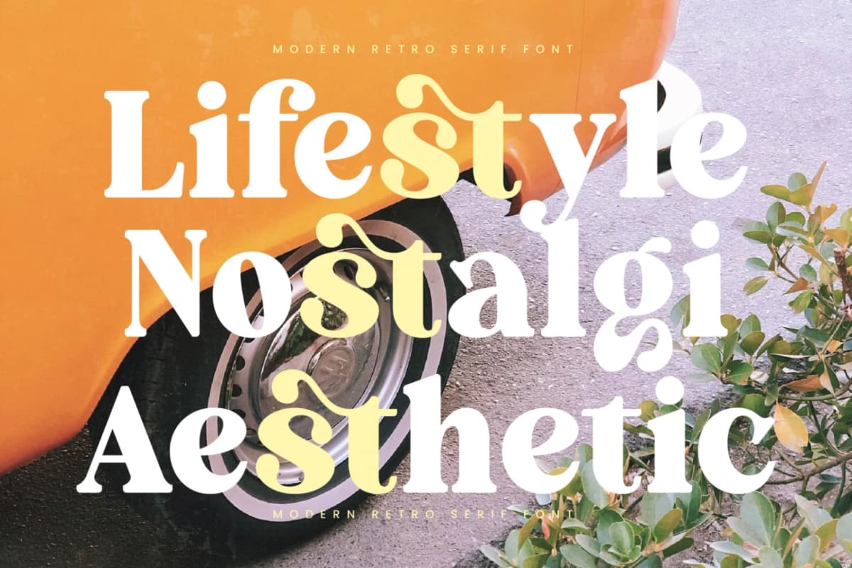 Forest Realm - Modern Retro Serif Font font preview 8