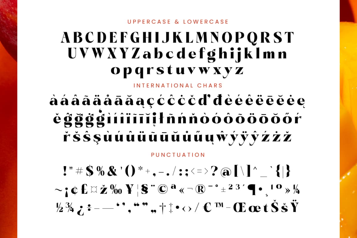 Pramid Mango - Display Serif Font font preview 19