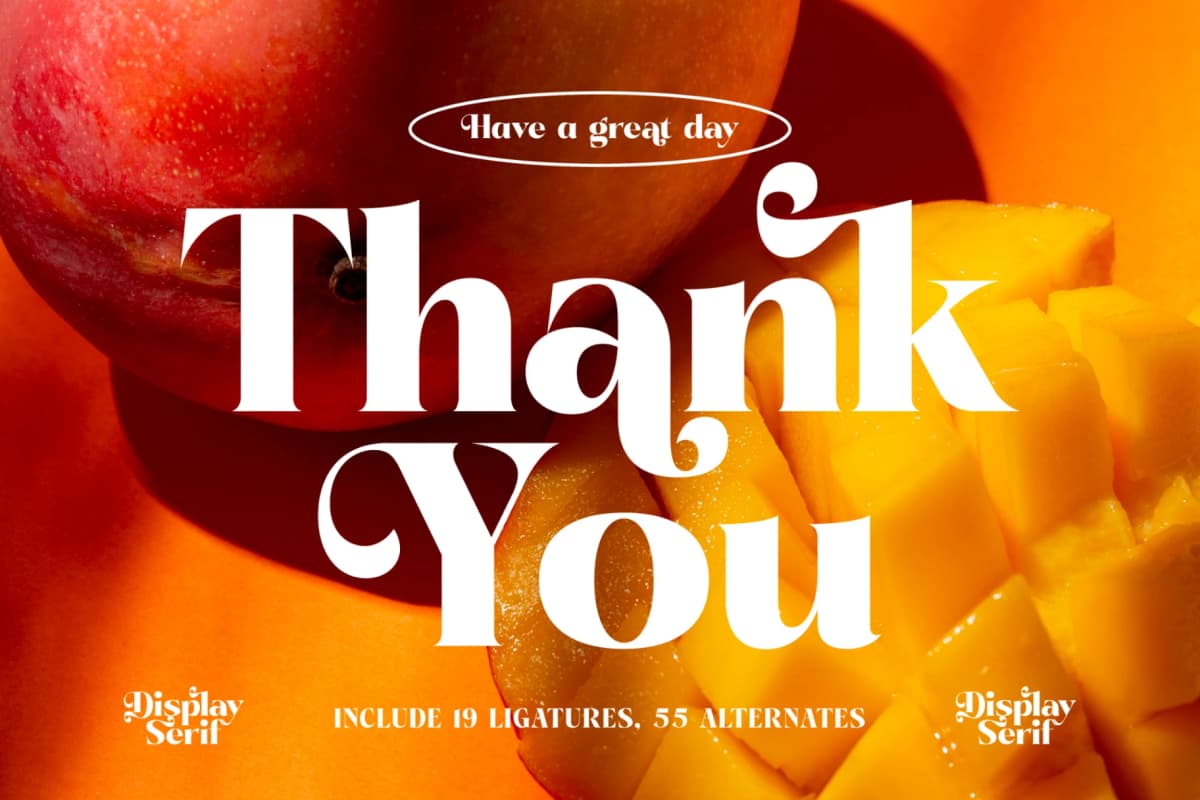 Pramid Mango - Display Serif Font font preview 20
