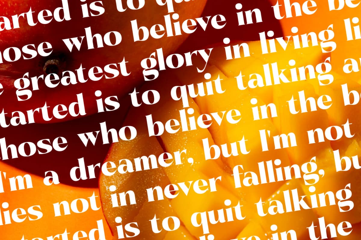 Pramid Mango - Display Serif Font font preview 17
