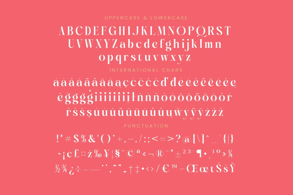 Hantepy Qablema - Modern Serif Font font preview 19