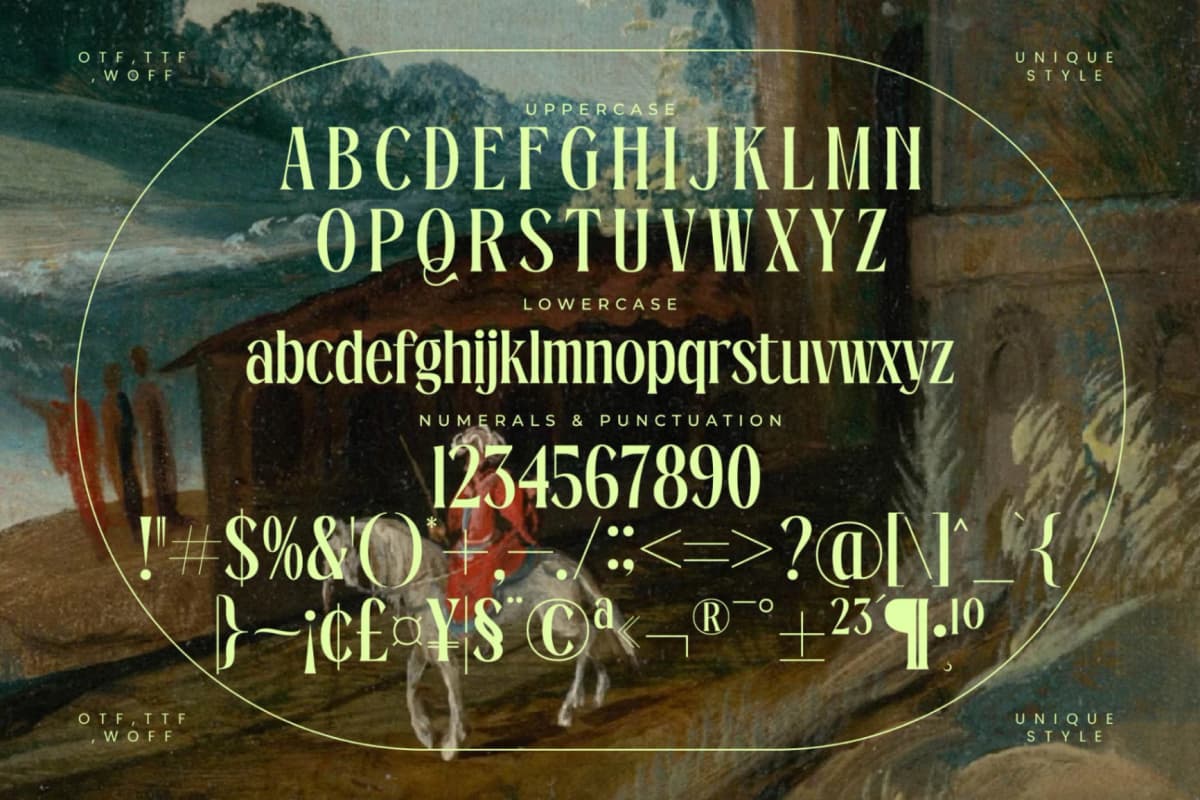 Radiance Beverage - Modern Display Serif Font font preview 18