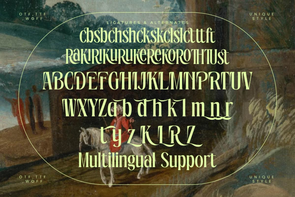 Radiance Beverage - Modern Display Serif Font font preview 19