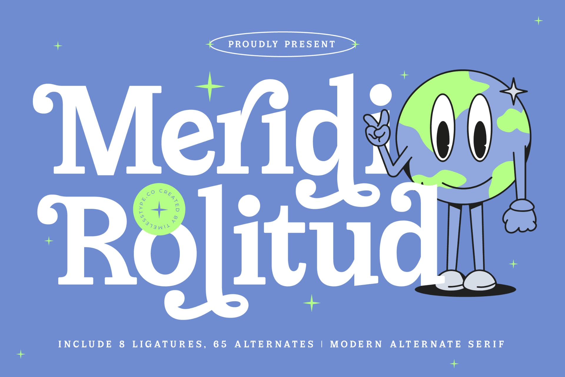 Preview 1 for Meridi Rolitud - Modern Alternate Serif