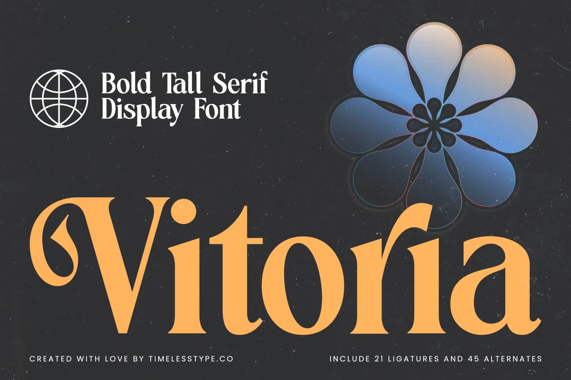 Preview 1 for Vitoria - Bold Tall Serif Display Font