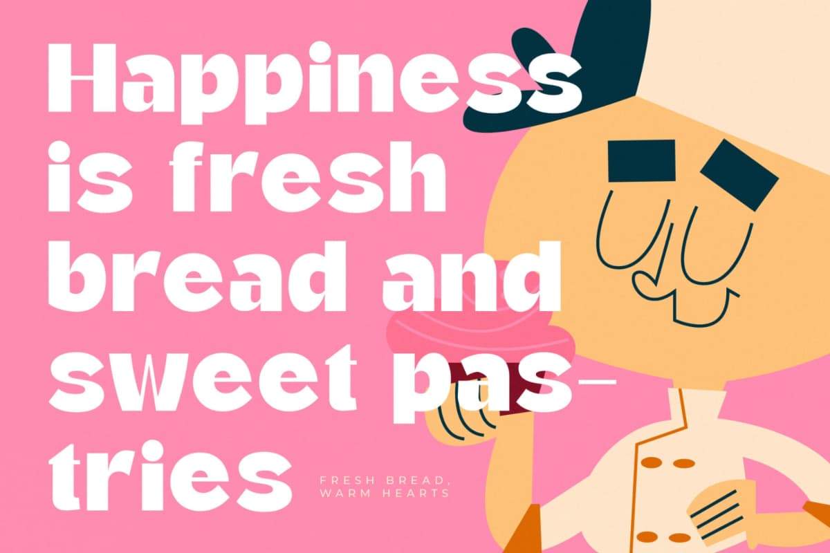 Bakery Cafes - Modern Sans Serif font preview 6