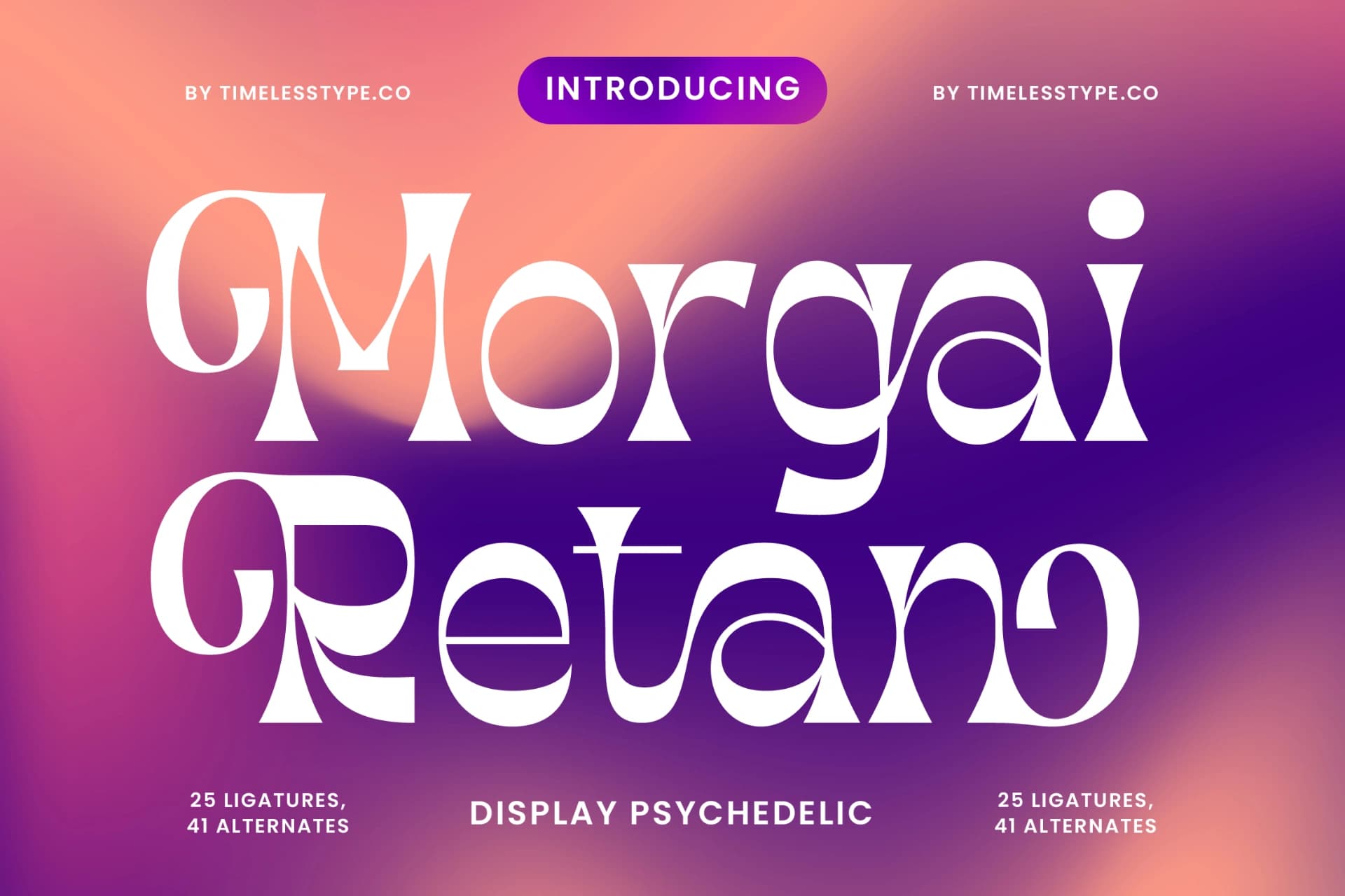 Preview 1 for Morgai Retan - Display Psychedelic Font