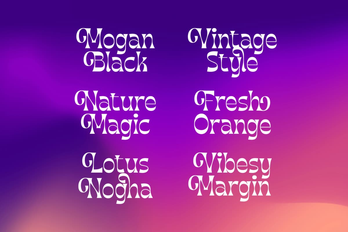 Morgai Retan - Display Psychedelic Font font preview 8