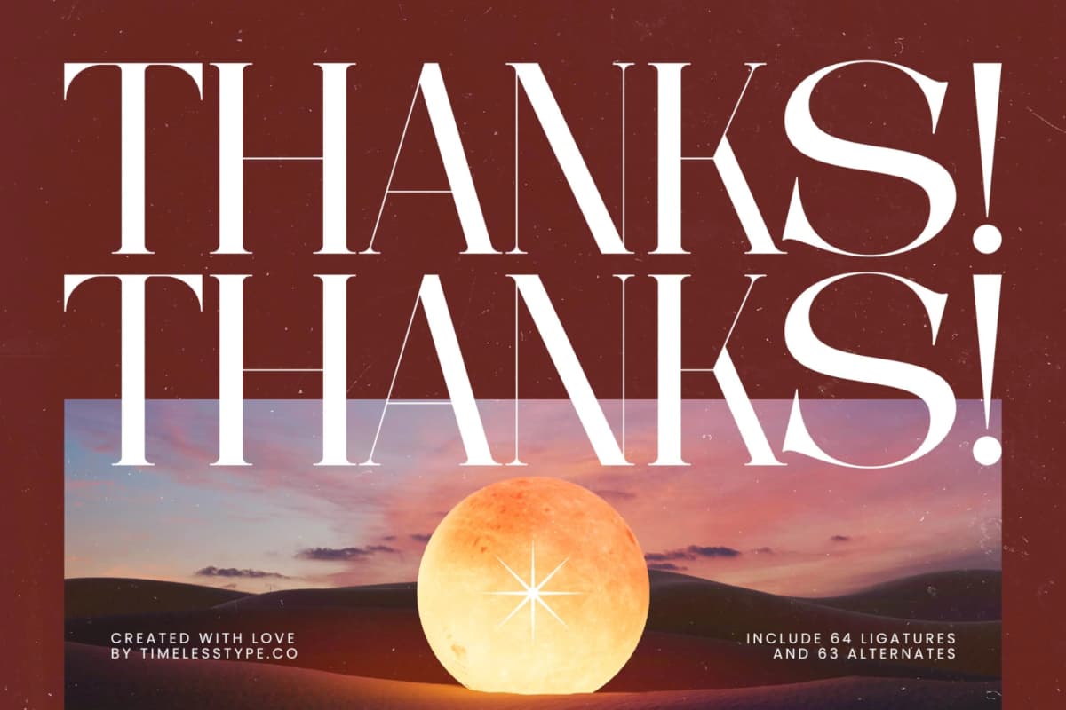 Moonlit Charm - All Caps Serif Display font preview 20