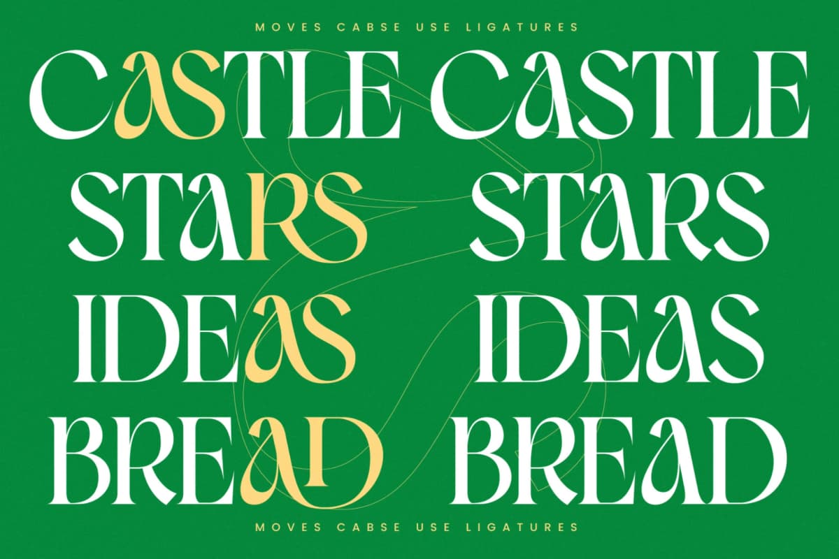 Moves Cabse - Modern Serif Display Font font preview 9