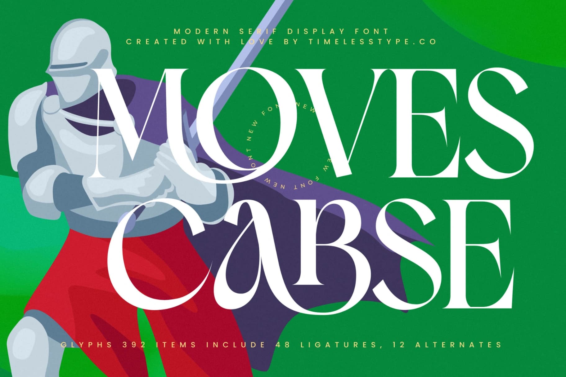 Preview 1 for Moves Cabse - Modern Serif Display Font