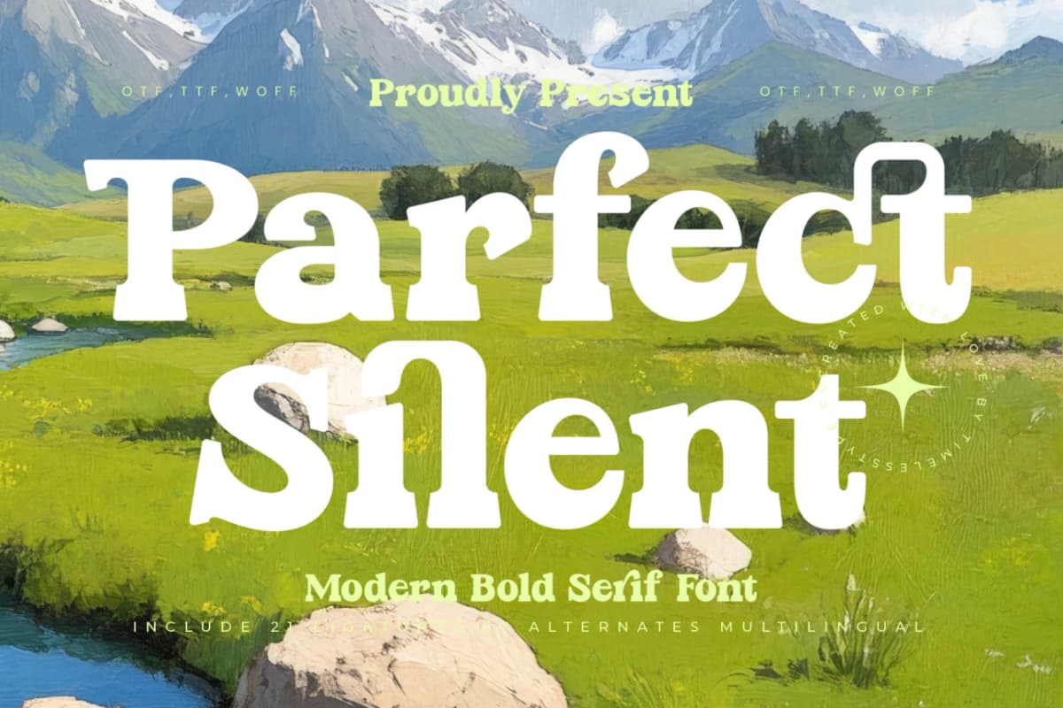 Parfect Silent - Modern Bold Serif Font font preview 1