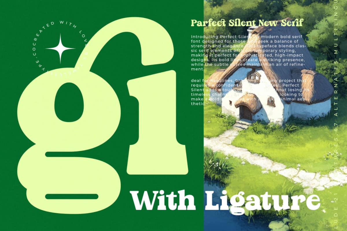 Parfect Silent - Modern Bold Serif Font font preview 5