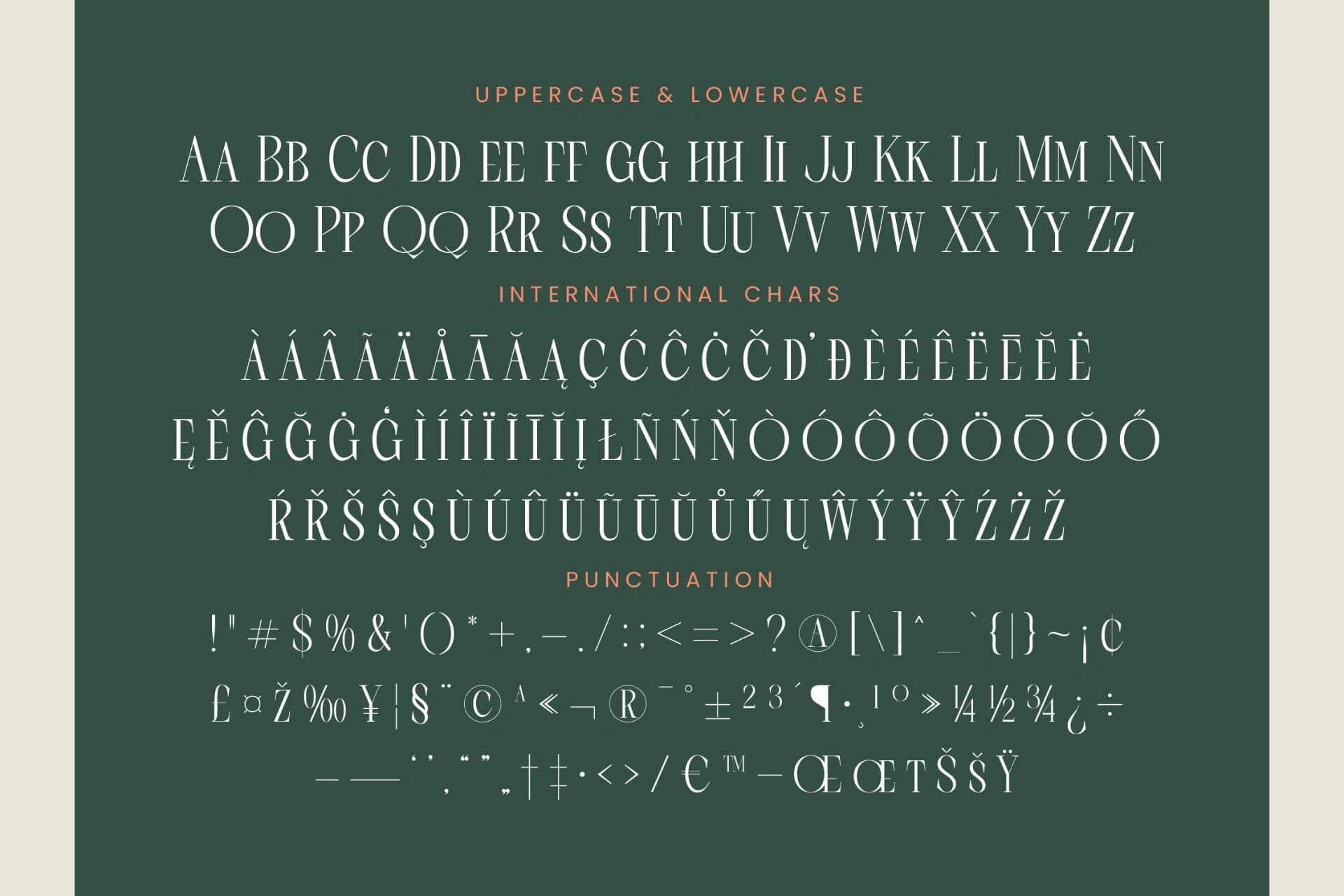 Preview 19 for Scarfi Modern - All Caps Serif Display Font