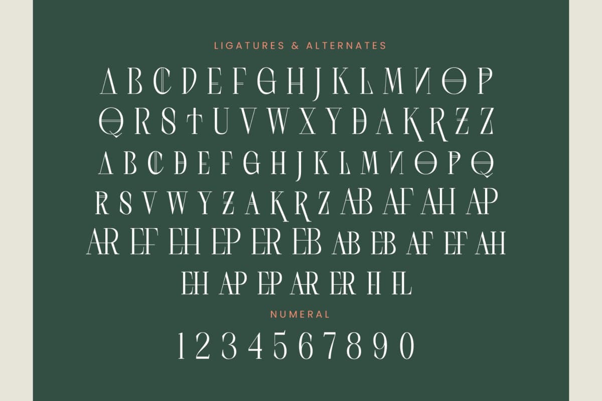 Scarfi Modern - All Caps Serif Display Font font preview 18