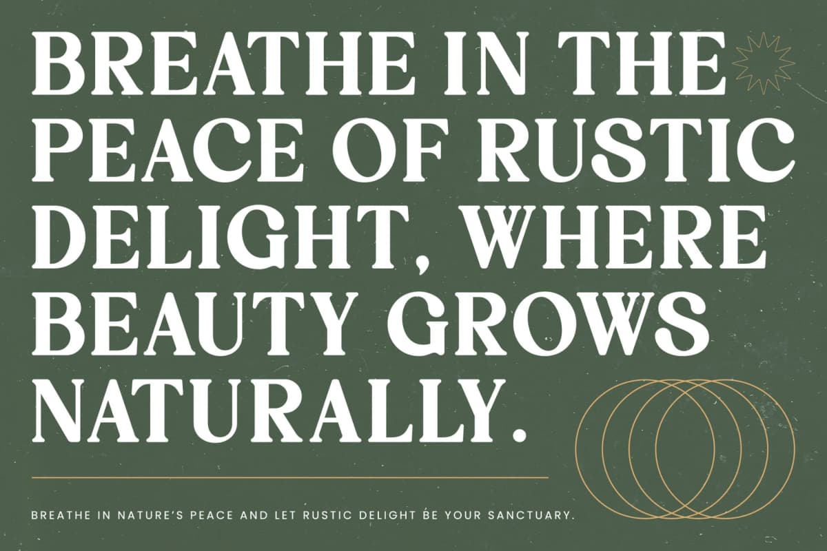 Rustic Delight - Bold Serif Display Font font preview 6