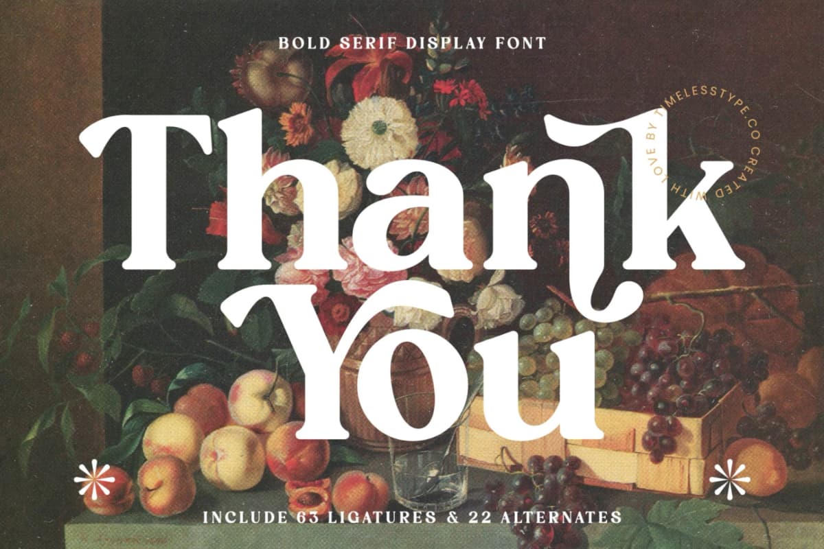 Rustic Delight - Bold Serif Display Font font preview 20