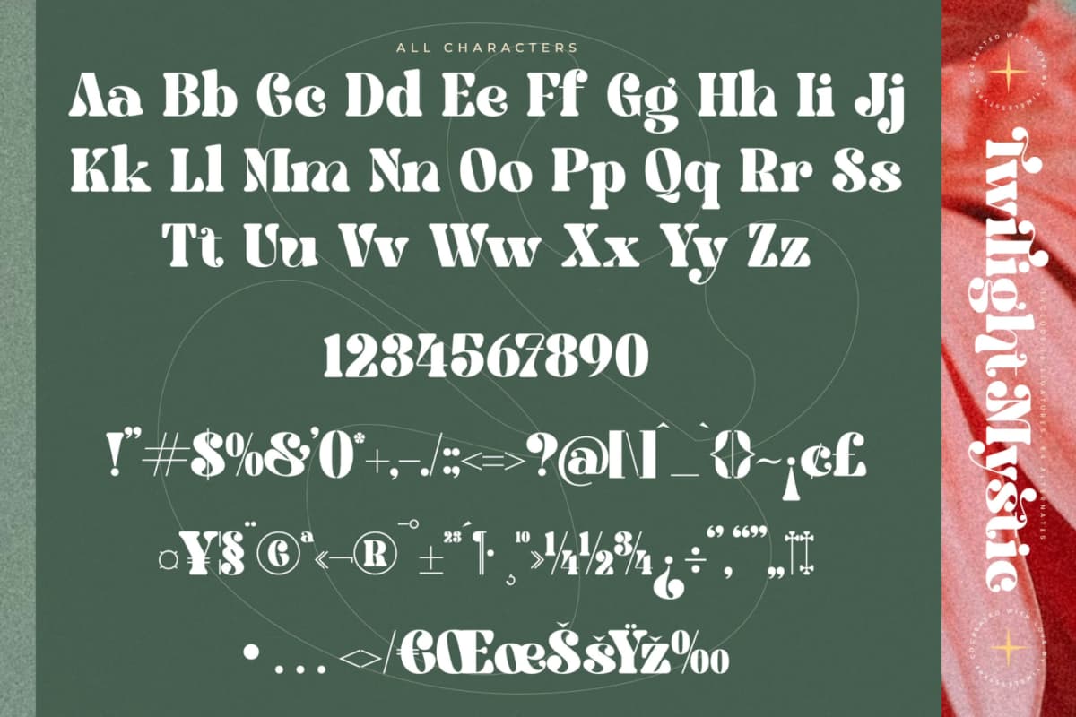 Twilight Mystic - Bold Serif Display Font font preview 18