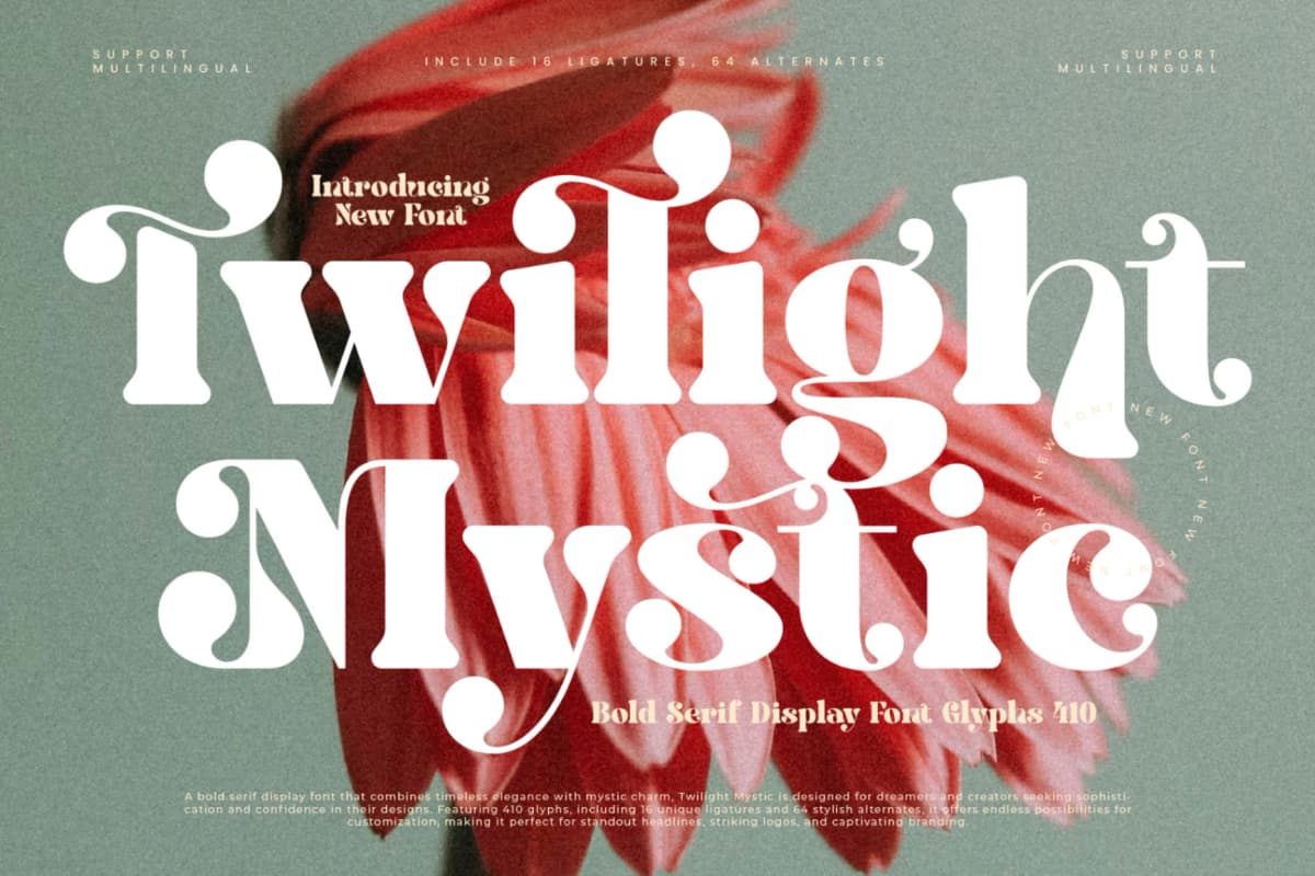 Twilight Mystic - Bold Serif Display Font font preview 1