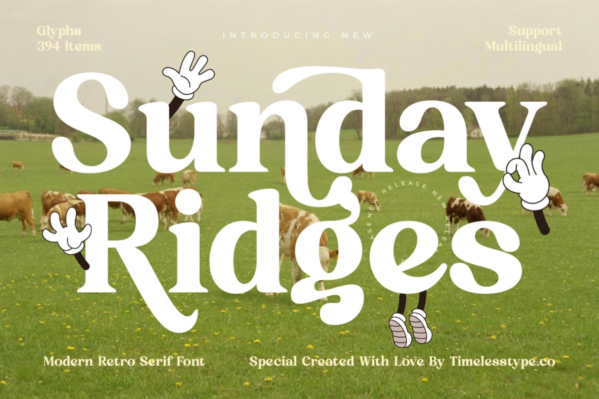 Sunday Ridges - Modern Retro Serif Font font preview 1