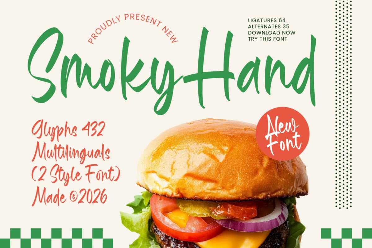 Smoky Hand – Stylish Handwritten Font font preview