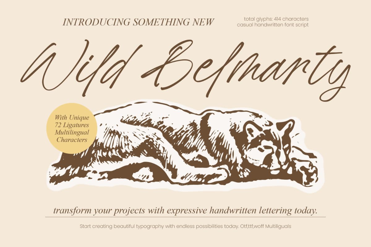Wild Belmarty - Casual Handwritten Font font preview