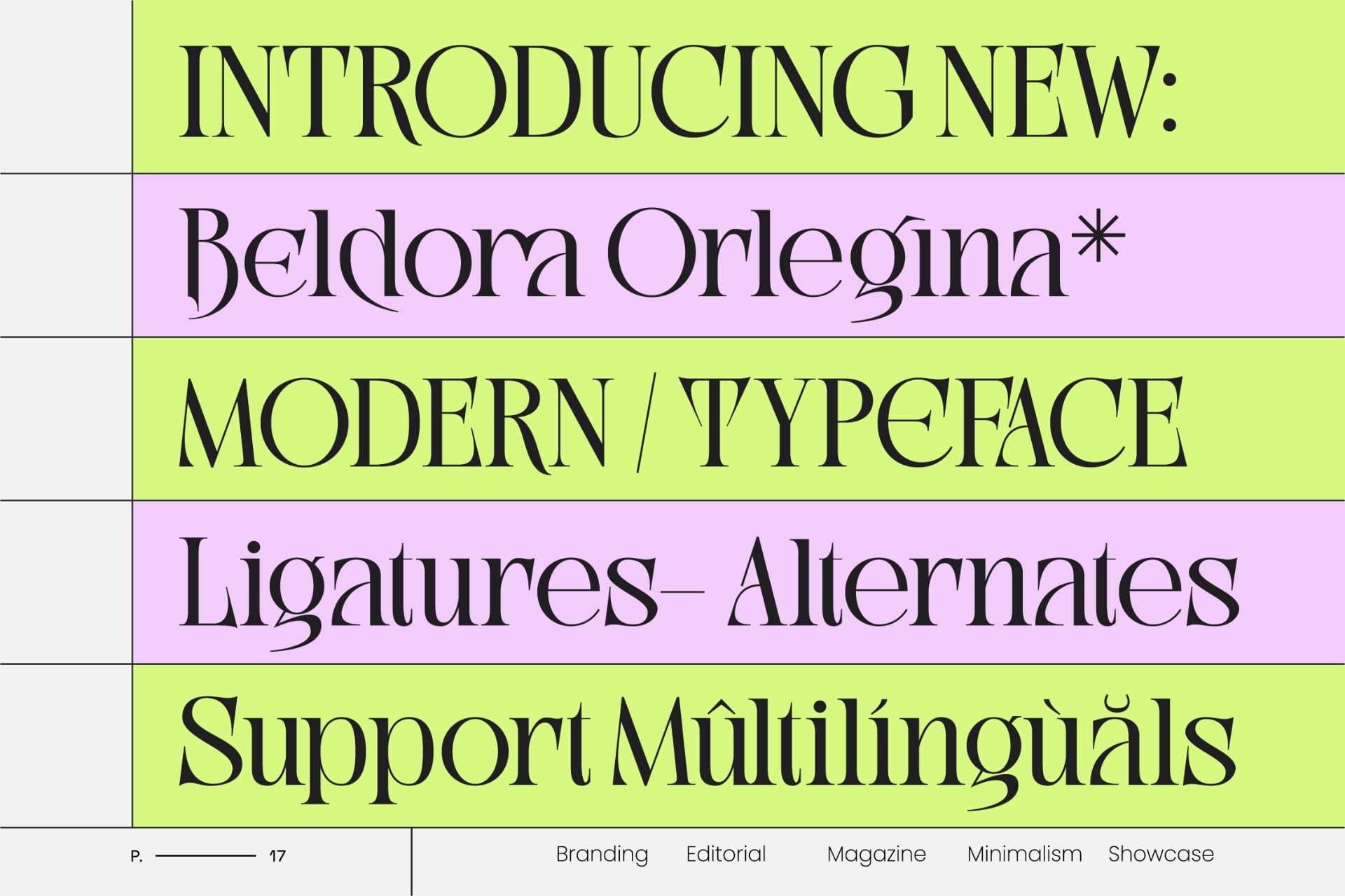 Preview of Beldora Orlegina - Editorial Display Serif