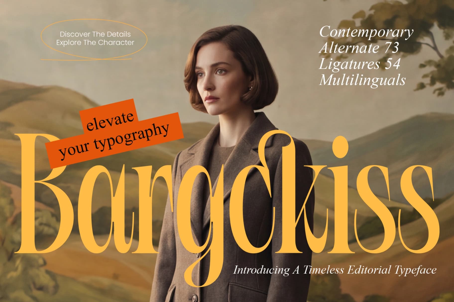 Preview of Bargckiss - Contemporary Serif Display Font