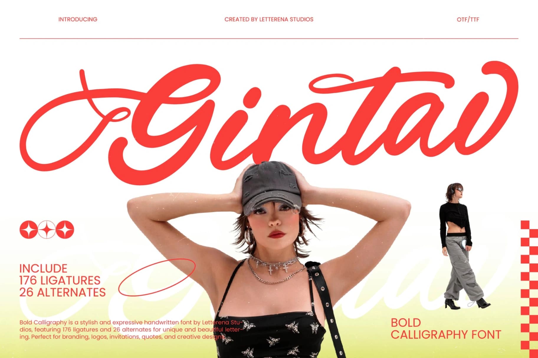 Preview of Gintav - Bold Calligraphy Font font